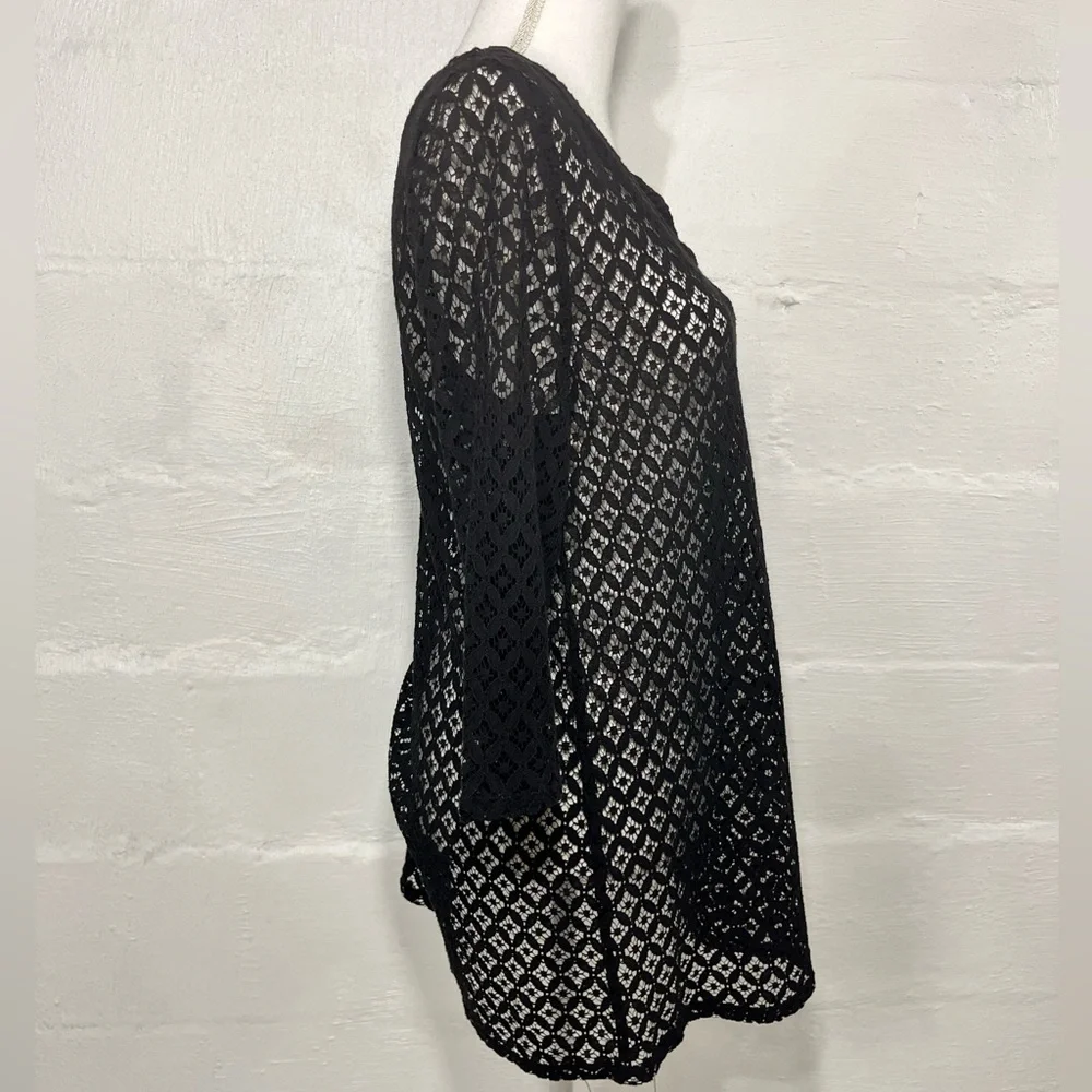 LAUNDRY BY SHELLI SEGAL CROCHET TUNIC SWIM COVER UP